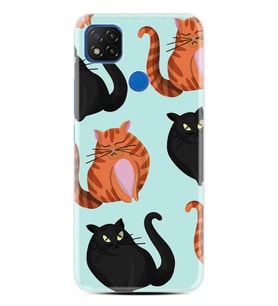 Kılıfland Xiaomi Redmi 9C Kılıf Silikon Resimli Kapak Sleepy Cats Stok 342