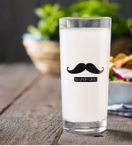 BK Gift Kişiye Özel Renkli Baskılı Bıyık Rakı Bardağı-2 (Beyaz)