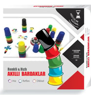 Renkli ve Hızlı Süper Pratik Akıllı Bardaklar Eğitici Zeka Oyunu Kutu Oyunu