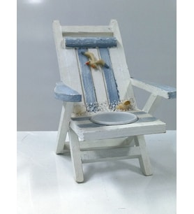Ahşap Sandalye Tasarım Mumluk 15x12x16