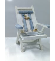 Ahşap Sandalye Tasarım Mumluk 15x12x16