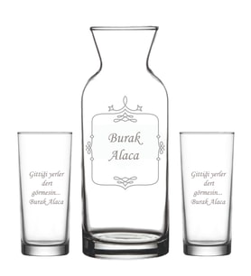 Kişiye Özel Rakı Karaf Seti Model 16-2