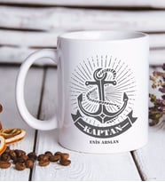 BK Gift Kişiye Özel Kaptan Beyaz Kupa Bardak-7
