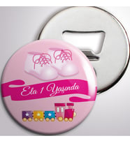 Doğum Günü İkiz Pembe Puantiyeli Ayıcıklı Açacaklı Magnet