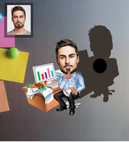 Kişiye Özel İş Adamı Karikatürlü Ahşap Magnet Bay-18