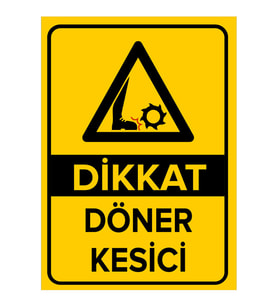 MIGNATIS - Dikkat Döner Kesici Levhası - Sac Malzeme 50x70cm