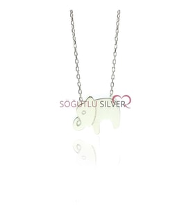 Söğütlü Silver Fil Kolye