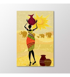 Arty Tablo Afrikalı Kadın Tablo (Karışık)