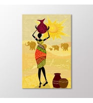 Arty Tablo Afrikalı Kadın Tablo (Karışık)