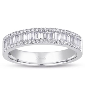 0.61 Ct. Baget Yarım Tur Pırlanta Yüzük
