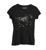 At 4 Siyah Kadın Tshirt
