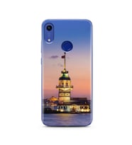 Kız Kulesi Tasarımlı Süper Şeffaf Silikon Telefon Kılıfı Huawei Honor 8A