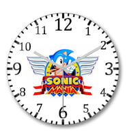 Sonic Mania Duvar Saati Bombeli Gercek Cam