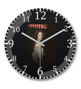 Lana Del Rey Duvar Saati Bombeli Gercek Cam