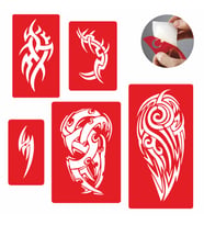 Asi Triballer  Geçici Dövme Şablon Seti Tattoo Kınasız