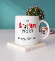 Özel Eğitim Öğretmeni Kupa Bardak ve Taş Bardak Altlığı Seti