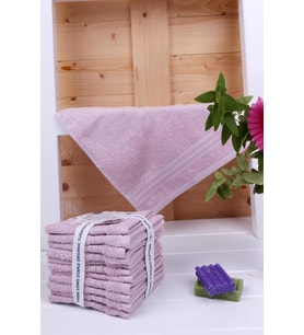 Limon kabuğu Bitkisel Organik Boyama 12'li 33X33 Havlu (Lila)