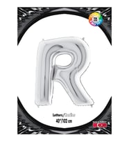 R Harf Kikajoy Gümüş Folyo Balon 102 cm (40 inch)