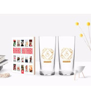 BK Gift Kişiye Özel Renkli Baskılı İsimli İkili Rakı Bardağı ve Rakı Cep Kitabı Hediye Seti-15 (Model 1)