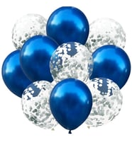 Sürpriz Uçan Konfetili Balon 50 Adet (Koyu Mavi)