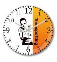 Trainspotting Duvar Saati Bombeli Gercek Cam