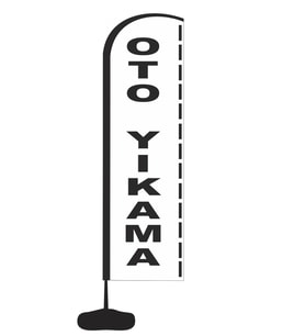 Reklam ediyoruz Yelken bayrak Oto Yıkama Temali  Bidon ve Direk dahil paket