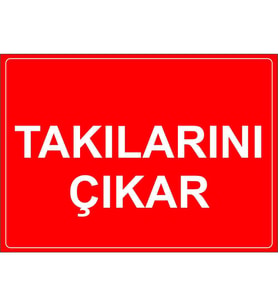 MIGNATIS - Takılarını Cıkar Levhası - Sac Malzeme 35x50cm