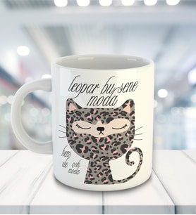Meow Leopar Bu Sene Moda Temalı Kupa Bardak 81528