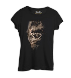 King Kong Siyah Kadın Tshirt