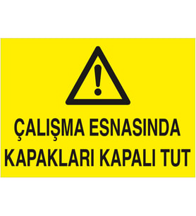 MIGNATIS - Çalışma Esnasında Kapakları Kapalı Tut Levhası - Sac Malzeme 35x50cm