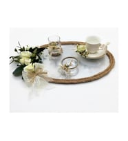 Lora Davet Damat Kahve Fincan Takımı (1 Adet) Beyaz - 54127