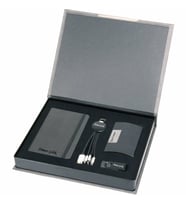 Wings Parfell Hediyelik Set  İsme Özel  Işıklı Kablo Seti + Not Defteri + 16Gb. Usb Bellek + Not defteri + Kartvizitlik  Hepsi İsme Özel (Renksiz)