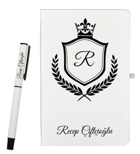 Kişiye Özel Hazırlanmış Sevgiliye Hediye Defter ve Roller Kalem Seti
