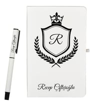 Kişiye Özel Hazırlanmış Sevgiliye Hediye Defter ve Roller Kalem Seti