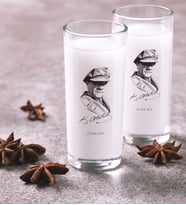 BK Gift Kişiye Özel Renkli Baskılı Atatürk Temalı İkili Rakı Bardağı Seti-17 (Beyaz)
