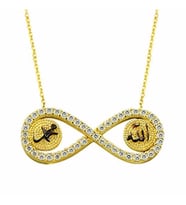 Kolye Allah Muhammed Sonsuzluk 3,26 Gram 14 Ayar Altın (Sarı)