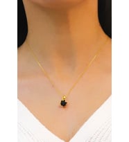 Lotus Çiçeği Zirkon Taşlı Gümüş Kolye