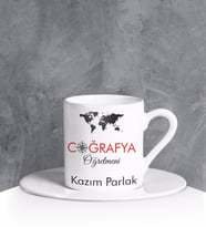 Kişiye Özel Coğrafya Öğretmeni Türk Kahvesi Fincanı 90689 (STD)
