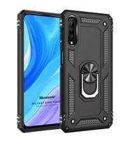 Microsonic Huawei P Smart Pro Kılıf Military Ring Holder Siyah