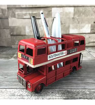 Dekoratif Metal Araba Londra Şehir Otobüsü