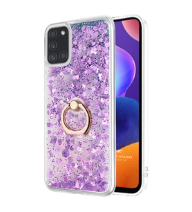 Microsonic Samsung Galaxy A31 Kılıf Glitter Liquid Holder Mor