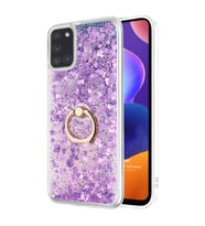 Microsonic Samsung Galaxy A31 Kılıf Glitter Liquid Holder Mor