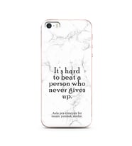 Iphone 5 Beyaz Mermer Söz Tasarımlı Telefon Kılıfı