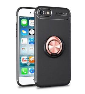 Microsonic Apple iPhone 6S Kılıf Kickstand Ring Holder Siyah Rose