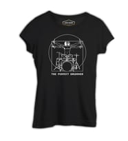 The Perfect Drummer Siyah Kadın Tshirt