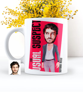 BK Gift Kişiye Özel Bay Olağan Şüpheli Karikatürlü Beyaz Kupa Bardak - 2
