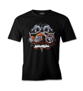 Motosiklet - Motor Ride Siyah Erkek Tshirt