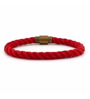 KIRMIZI HALAT BRONZ METAL MANYETİK KLİPSLİ ERKEK BİLEKLİK BT384