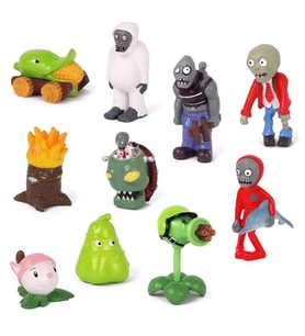 Plants And Zombies zombiler+ Bitkiler 10 adet 3-7 cm figur set