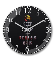 Keep Calm And Finish Keep Calm Duvar Saati Bombeli Gercek Cam
